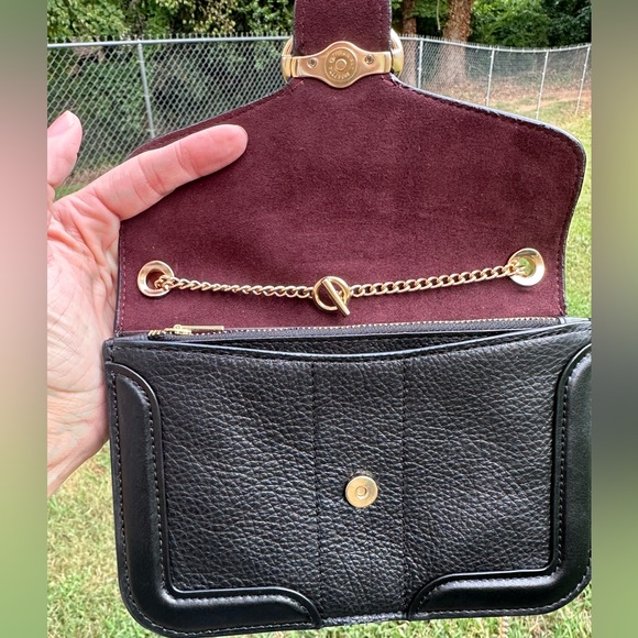 Coach Horse & Carriage Snap Crossbody 19 in Black Pebble & Smooth Leather 2020 - Picture 9 of 9